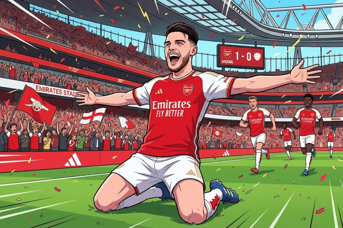 Declan Rice Mengamuk! Brace-nya Bawa Arsenal Bungkam Bournemouth di Liga Inggris